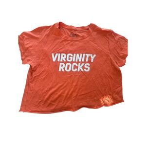 Danny Duncan Virginity Rocks Shirt Womens Large Ironic Gen Z  Crop Graphic Tee